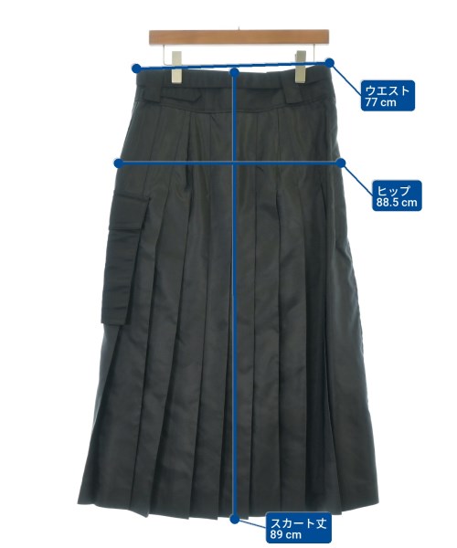 sacai（サカイ）ひざ丈スカート 黒 サイズ:3(L位) レディース/2200628645043