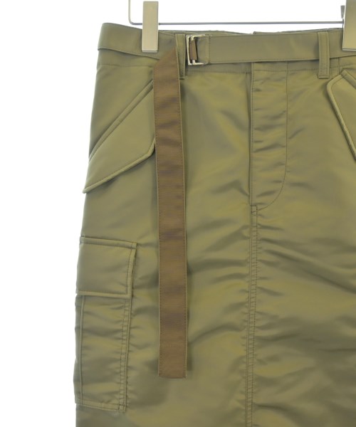 sacai（サカイ）ひざ丈スカート カーキ サイズ:2(M位) レディース/2200628645050