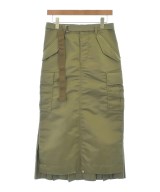 sacai（サカイ）ひざ丈スカート カーキ サイズ:2(M位) レディース/2200628645050