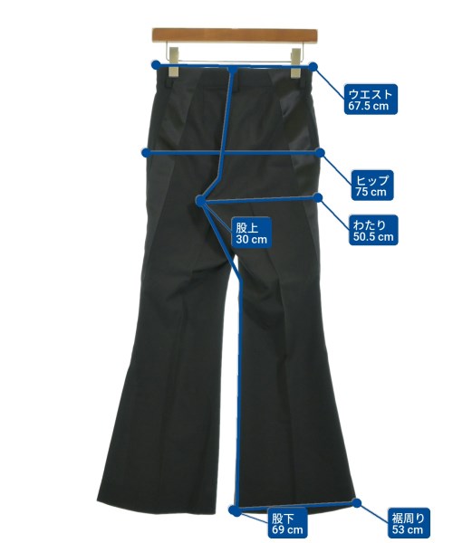 sacai（サカイ）スラックス 黒 サイズ:0(XS位) レディース/2200628943156