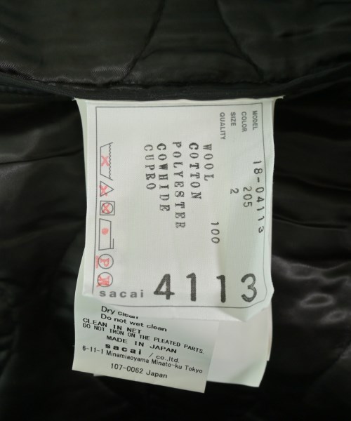 sacai（サカイ）ひざ丈スカート 紺 サイズ:2(M位) レディース/2200629212046