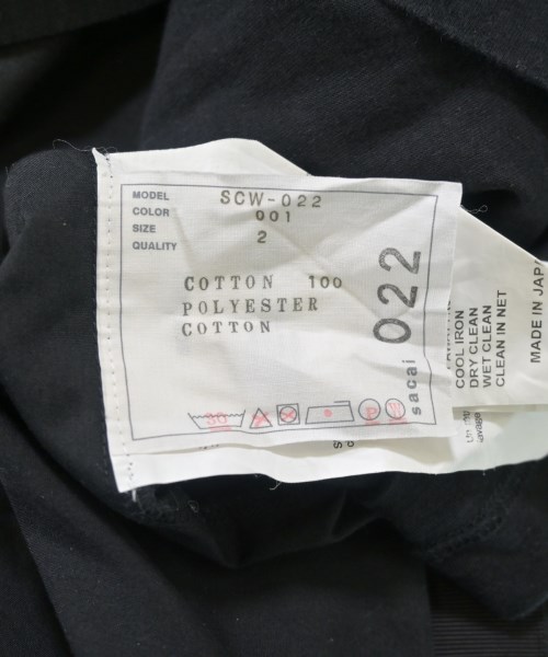 sacai（サカイ）Tシャツ・カットソー 黒 サイズ:2(M位) レディース/2200629348059