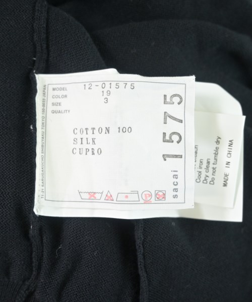 sacai（サカイ）カーディガン 黒 サイズ:3(L位) レディース/2200629798014