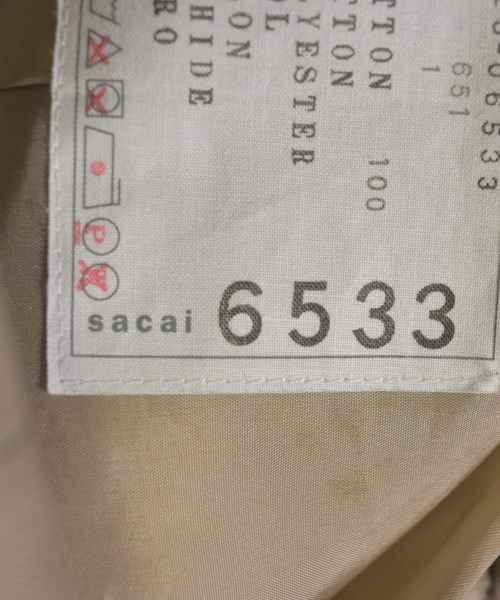 sacai（サカイ）カジュアルジャケット ベージュ サイズ:1(S位) レディース/2200629847026