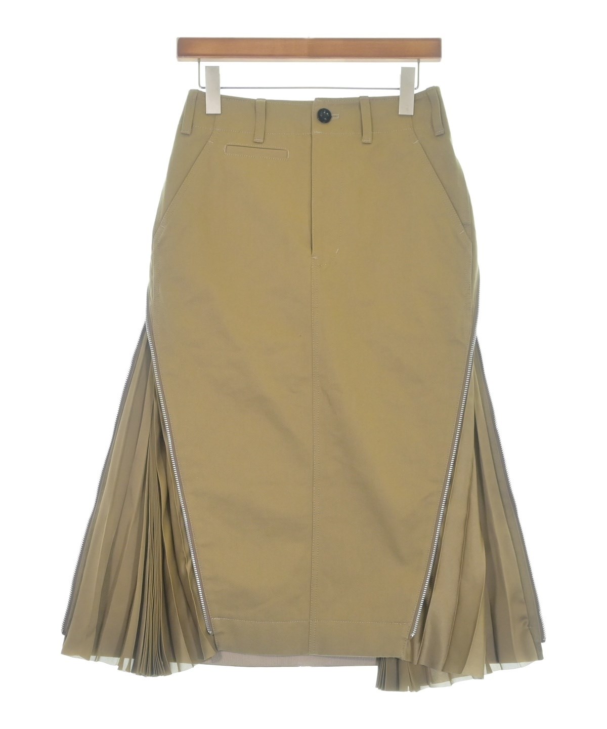 sacai（サカイ）ロング・マキシ丈スカート カーキ サイズ:1(S位
