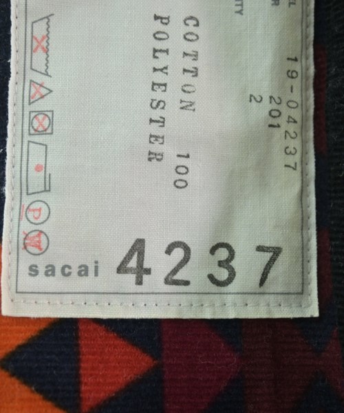 sacai（サカイ）カジュアルシャツ 紺 サイズ:2(M位) レディース/2200630329016