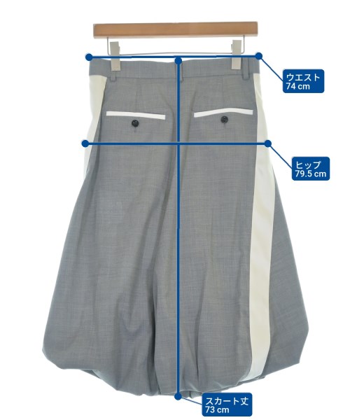 sacai（サカイ）ひざ丈スカート グレー サイズ:2(M位) レディース/2200630329047