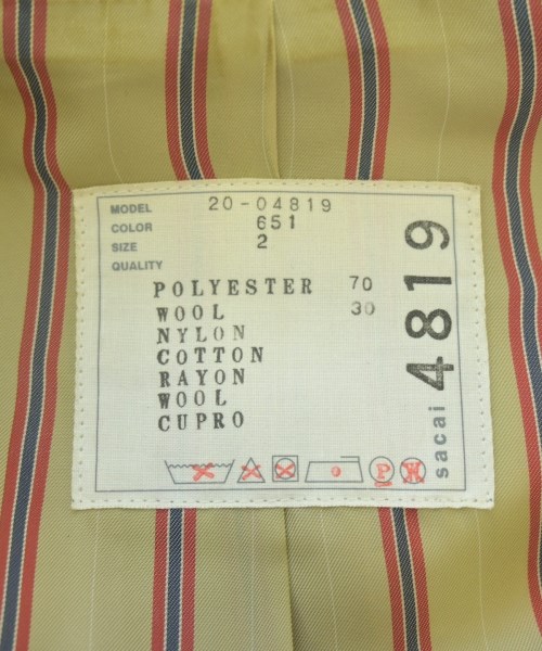 sacai（サカイ）カジュアルジャケット ベージュ サイズ:2(M位) レディース/2200630635025