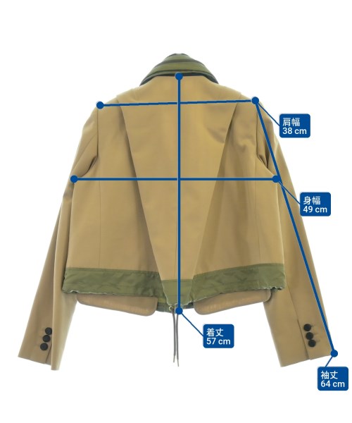 sacai（サカイ）カジュアルジャケット ベージュ サイズ:2(M位) レディース/2200630635025