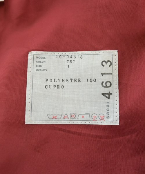 sacai（サカイ）その他 赤 サイズ:1(S位) レディース/2200630635063