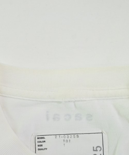 sacai（サカイ）Tシャツ・カットソー 白 サイズ:1(S位) レディース/2200630669013