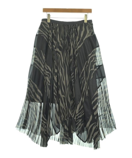 sacai（サカイ）ロング・マキシ丈スカート カーキ サイズ:3(L位) レディース/2200631372073