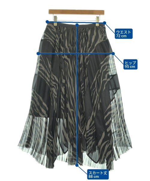 sacai（サカイ）ロング・マキシ丈スカート カーキ サイズ:3(L位) レディース/2200631372073