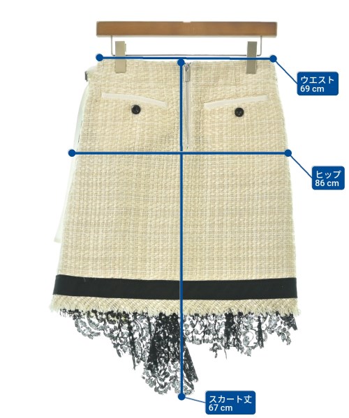 sacai（サカイ）ミニスカート 白 サイズ:1(S位) レディース/2200632838035