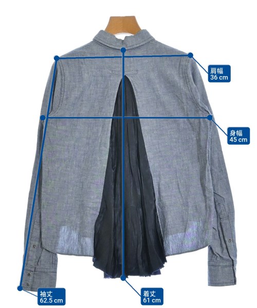 sacai（サカイ）カジュアルシャツ 青 サイズ:2(M位) レディース/2200633099176