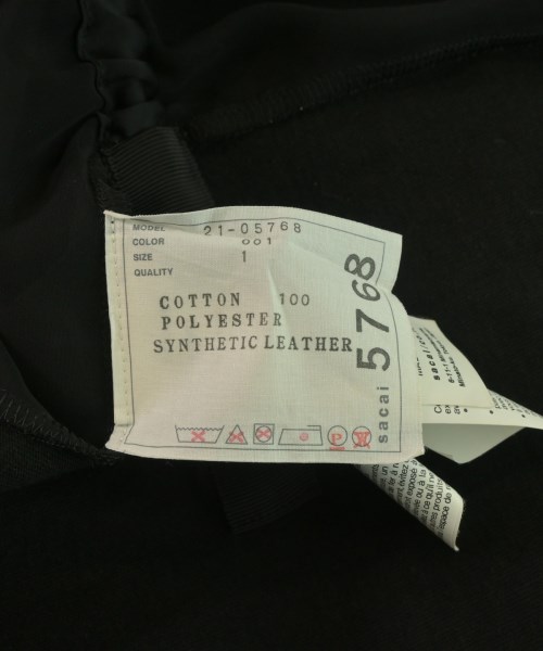 sacai（サカイ）Tシャツ・カットソー 黒 サイズ:1(S位) レディース/2200633136024