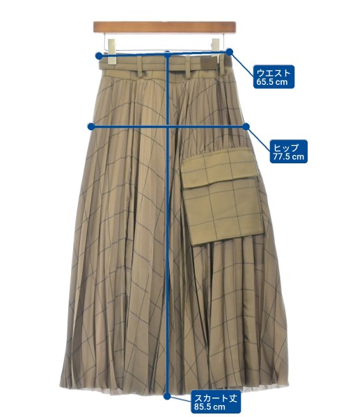 sacai（サカイ）ロング・マキシ丈スカート ベージュ サイズ:1(S位) レディース/2200634373022