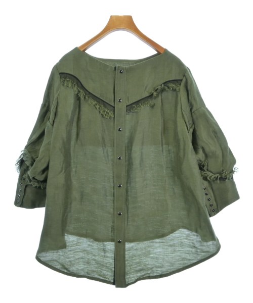 sacai（サカイ）カジュアルシャツ 緑 サイズ:3(L位) レディース/2200606721011