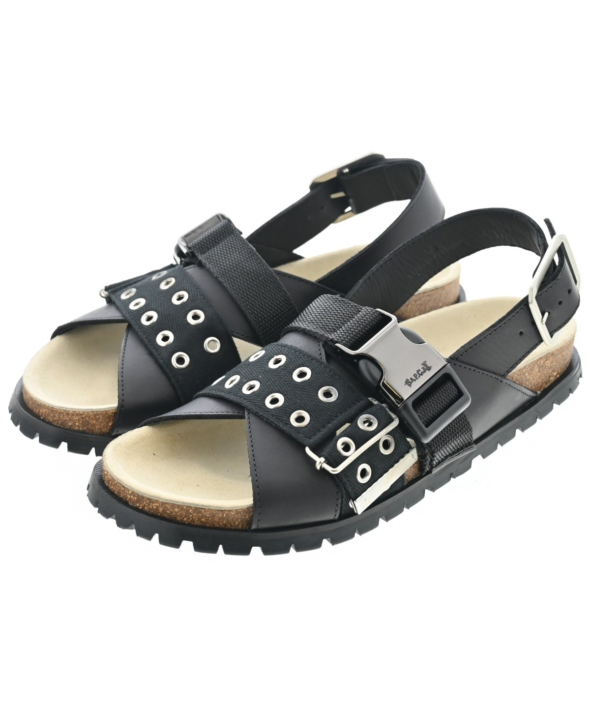 sacai（サカイ）サンダル 黒 サイズ:EU39(25.5cm位) レディース
