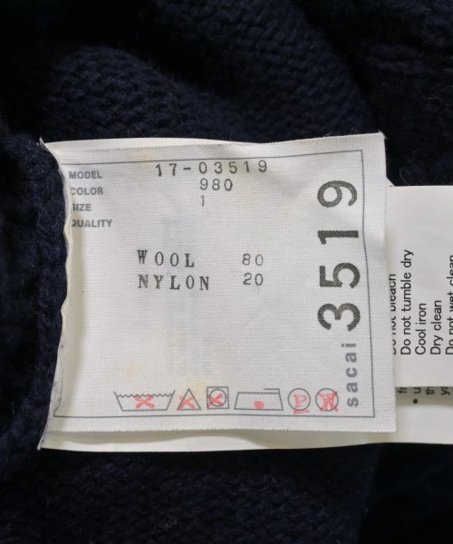 sacai（サカイ）その他 紺 サイズ:1(S位) レディース/2200612022171