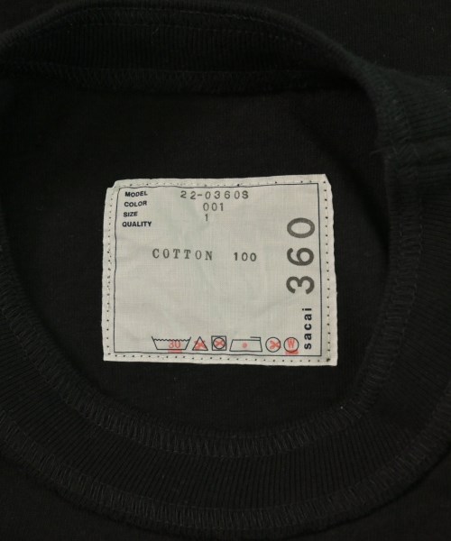 sacai（サカイ）Tシャツ・カットソー 黒 サイズ:1(S位) レディース/2200612314016