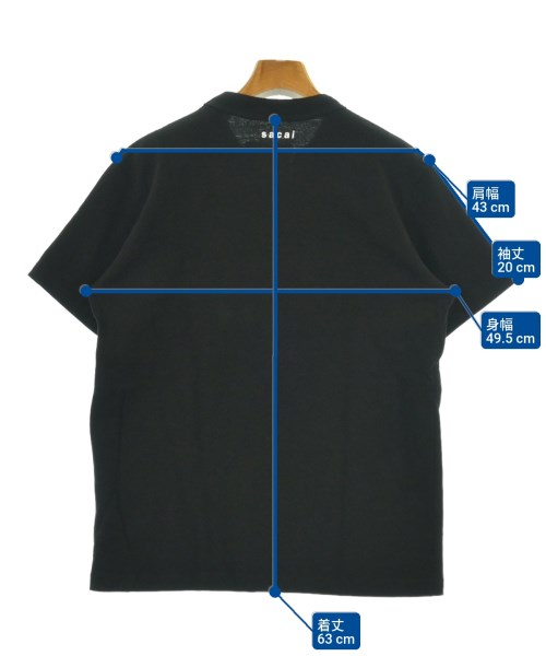 sacai（サカイ）Tシャツ・カットソー 黒 サイズ:1(S位) レディース/2200612314016