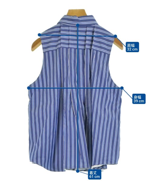 sacai（サカイ）ベスト 青 サイズ:3(L位) レディース/2200606604055