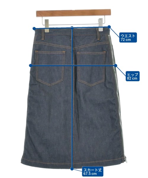 sacai（サカイ）ロング・マキシ丈スカート 紺 サイズ:36(S位) レディース/2200607863093