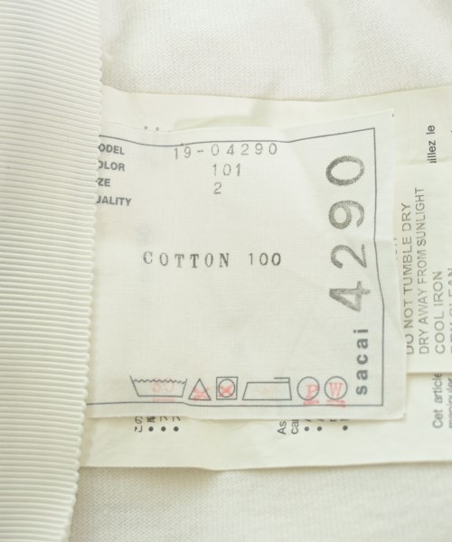 sacai（サカイ）Tシャツ・カットソー 白 サイズ:2(M位) レディース/2200613409063