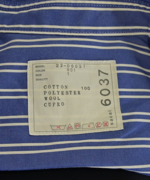 sacai（サカイ）シャツワンピース 青 サイズ:1(S位) レディース/2200613685115