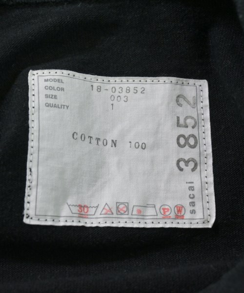 sacai（サカイ）Tシャツ・カットソー 黒 サイズ:1(S位) レディース/2200609499054