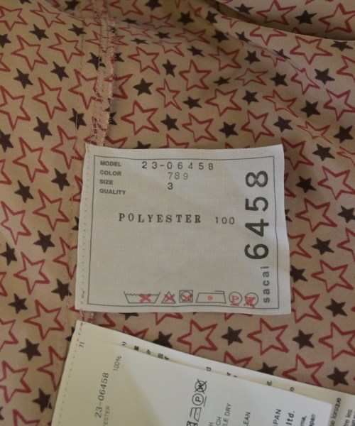 sacai（サカイ）ワンピース ピンク サイズ:3(L位) レディース/2200617112112