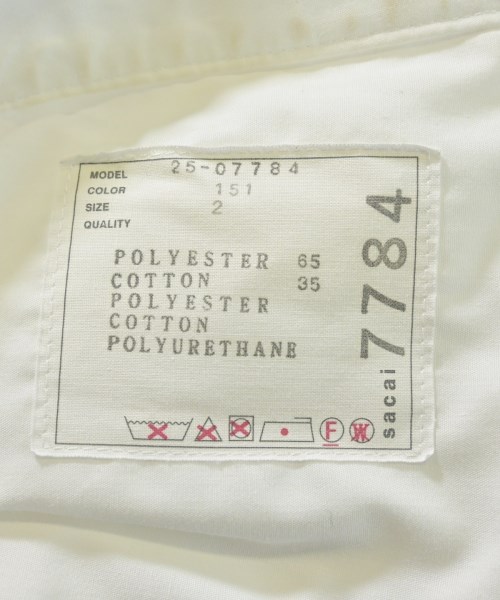 sacai（サカイ）カジュアルシャツ 白 サイズ:2(M位) レディース/2200618059027