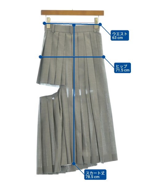 sacai（サカイ）ロング・マキシ丈スカート グレー サイズ:0(XS位) レディース/2200618172078