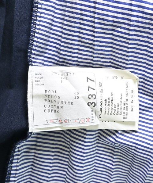 sacai（サカイ）ワンピース 紺 サイズ:1(S位) レディース/2200618221011