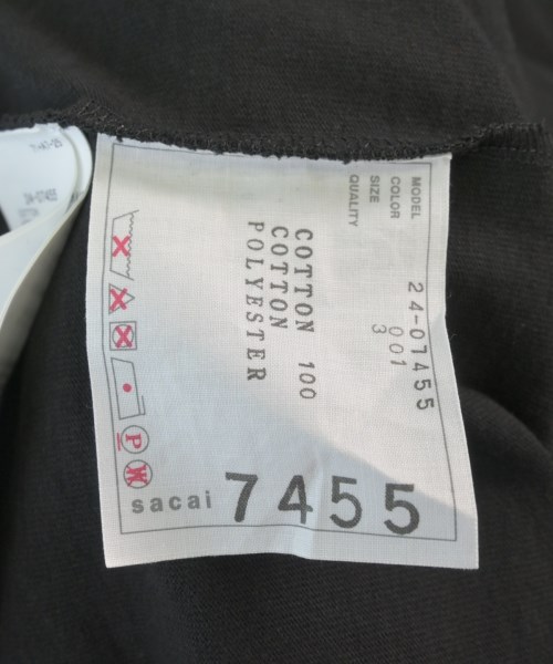 sacai（サカイ）ワンピース 黒 サイズ:3(L位) レディース/2200618242078