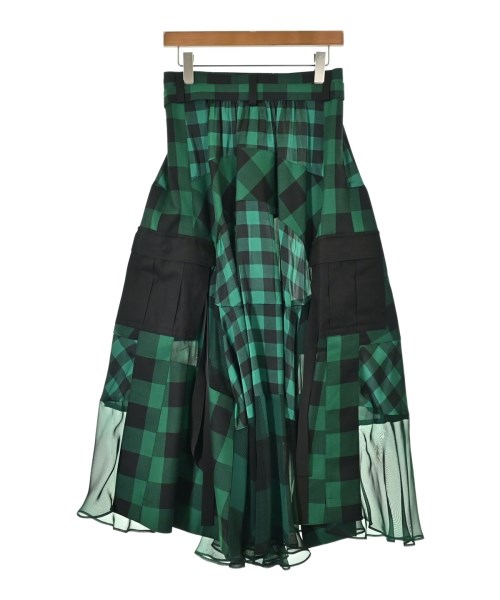 sacai（サカイ）ロング・マキシ丈スカート 緑 サイズ:2(M位) レディース/2200618285013