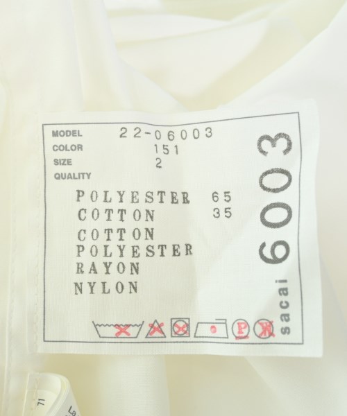 sacai（サカイ）ブラウス 白 サイズ:2(M位) レディース/2200609524367