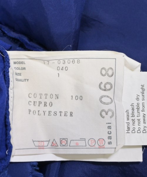 sacai（サカイ）Tシャツ・カットソー 青 サイズ:1(S位) レディース/2200618512089