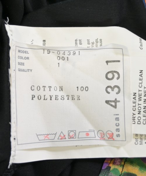 sacai（サカイ）Tシャツ・カットソー 黒 サイズ:1(S位) レディース/2200618512096