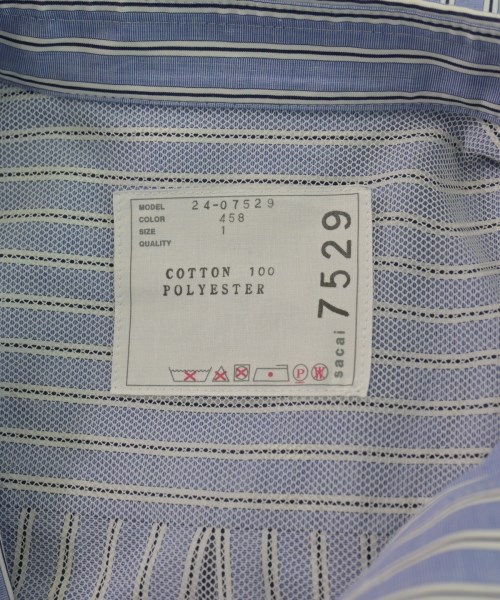 sacai（サカイ）カジュアルシャツ 青 サイズ:1(S位) レディース/2200607183016