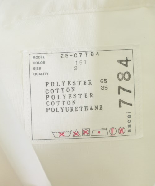 sacai（サカイ）カジュアルシャツ 白 サイズ:2(M位) レディース/2200619470036