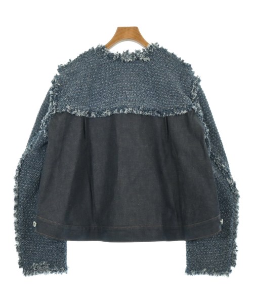 sacai（サカイ）ノーカラージャケット 紺 サイズ:2(M位) レディース/2200618398010