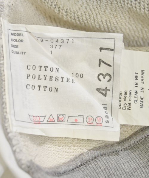 sacai（サカイ）Tシャツ・カットソー グレー サイズ:1(S位) レディース/2200606924214