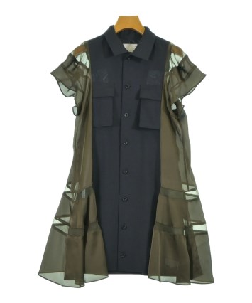 sacai（サカイ）ワンピース 紺 サイズ:1(S位) レディース