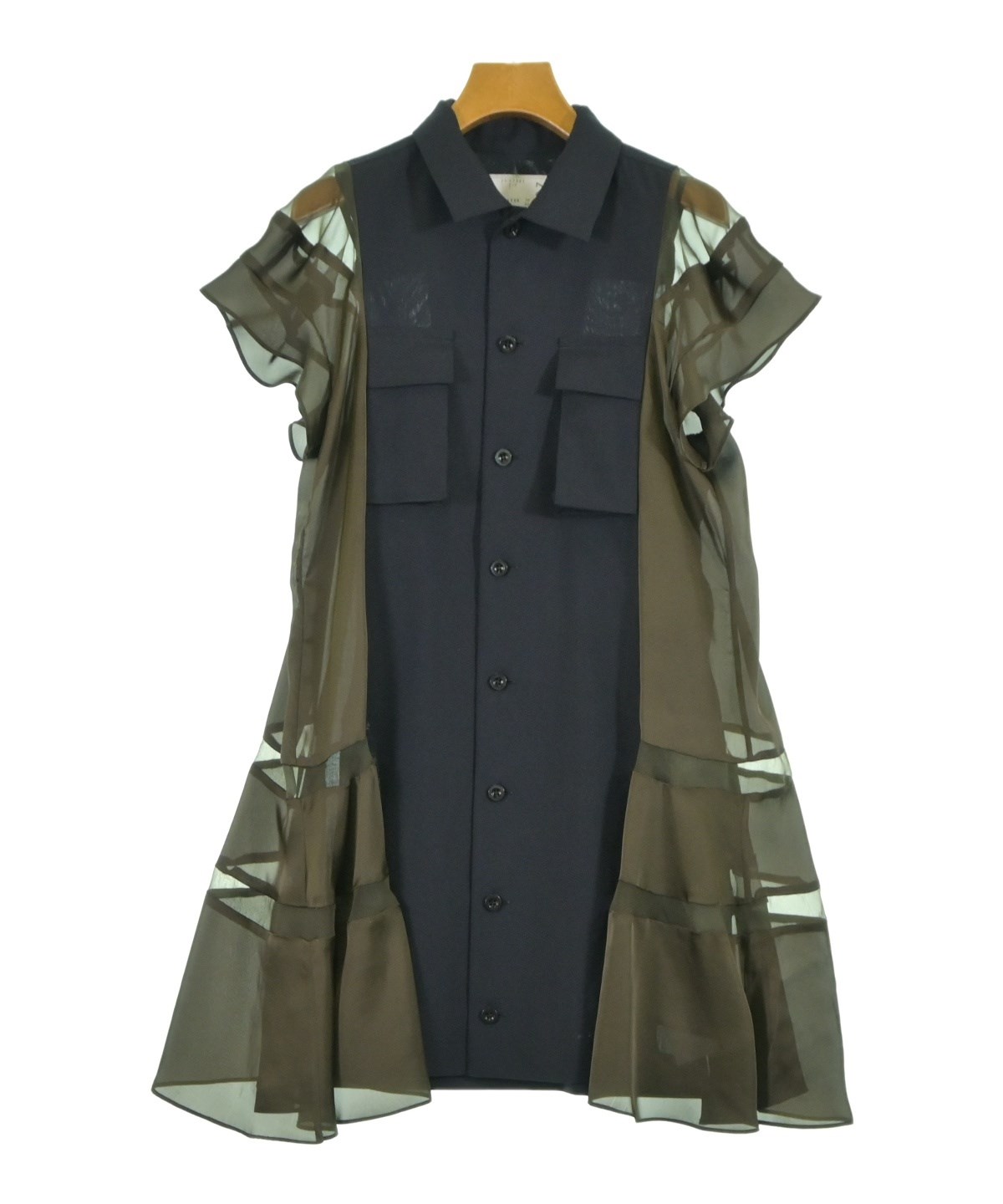 sacai（サカイ）ワンピース 紺 サイズ:1(S位) レディース