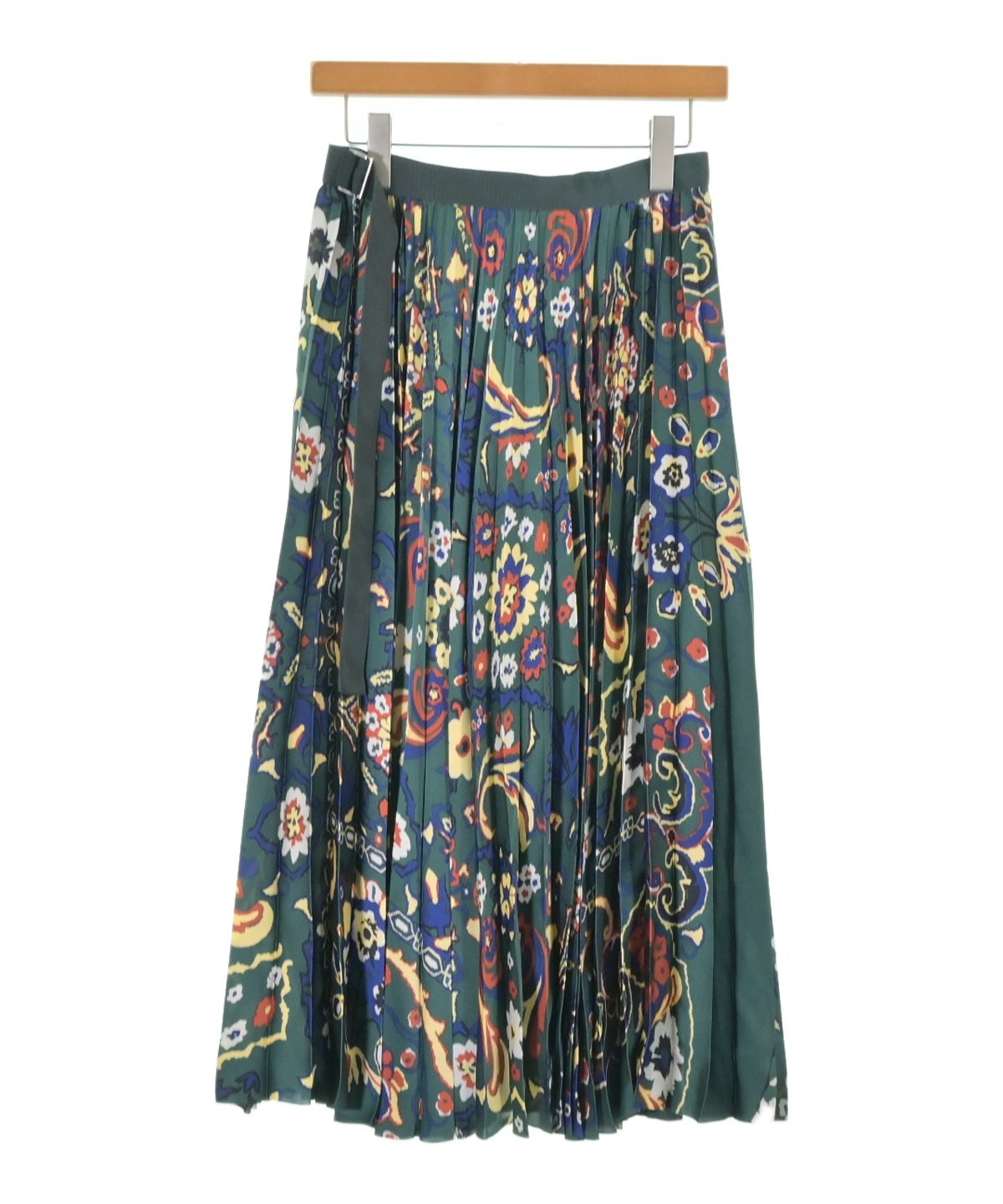 sacai（サカイ）ロング・マキシ丈スカート 緑 サイズ:1(S位