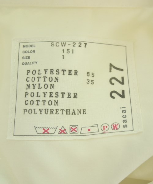 sacai（サカイ）ブラウス 白 サイズ:1(S位) レディース/2200673032027