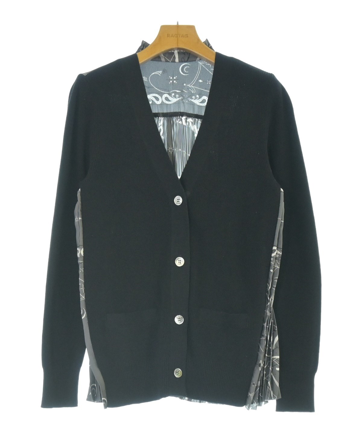sacai カーディガン レディース sacai: Brown Denim x Knit Cardigan | SSENSE