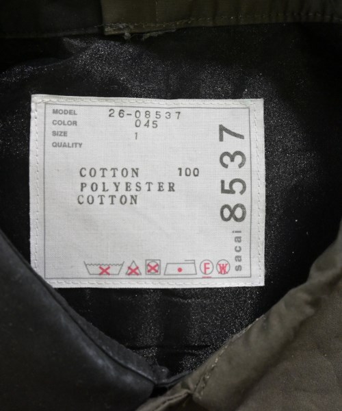 sacai（サカイ）カジュアルシャツ カーキ サイズ:1(S位) レディース/2200674316034